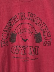 1980’s Vintage Powerhouse Gym Muscle Top Sleeveless Tee Detroit Michigan USA
