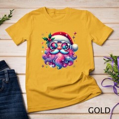 Colorful Santa Claus Rainbow Beard #1 Funny Christmas Shirt Unisex T-shirt