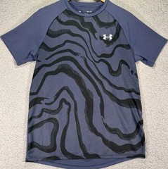 Under Armour Mens Tech 2.0 Morph T-Shirt Blue Short Sleeve Heat Gear Size Small