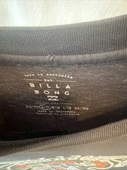 Billabong, Unisex, Black Graphic T-Shirt, Size Small