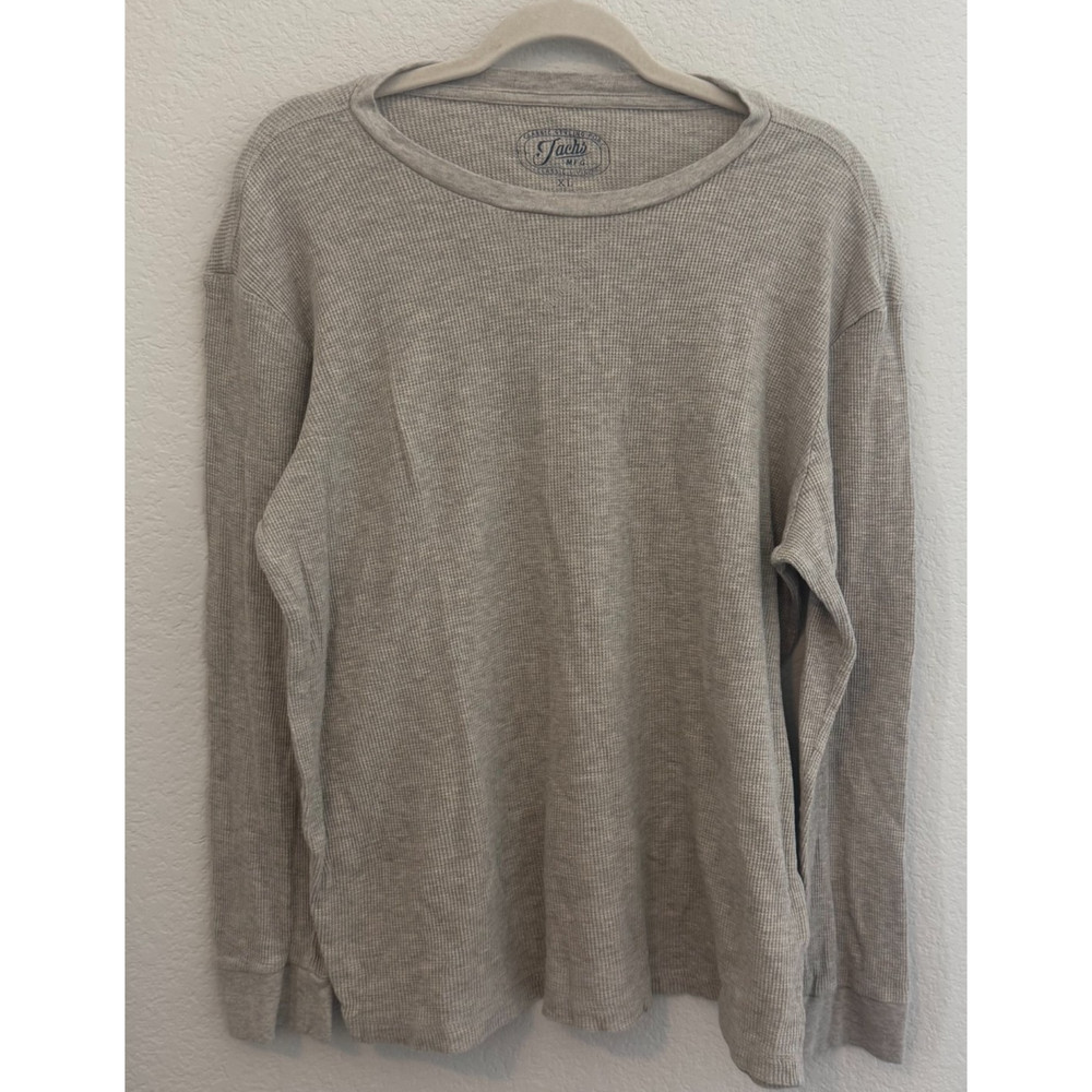 Jachs MFG Men’s Long Sleeve Thermal Waffle Knit Base Layer Tee XL Taupe / Brown