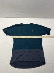 Men’s Small Superlight T-Shirt 110 GRMerino Wool Two Tone Blue Gray Color Block