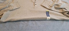 Apt 9 Premier Flex Grey LS Henley Sz XXL NWT