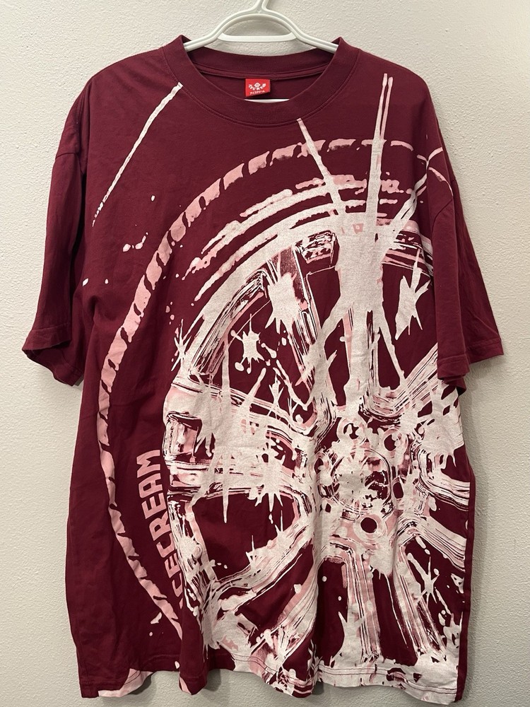 Ice Cream Graphic Abstract T-Shirt Size Large Oversized Tee