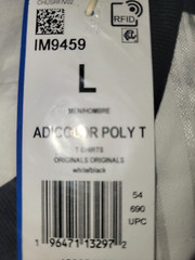 NEW MEN’S ADIDAS ORIGINALS TREFOIL POLY TEE SHIRT ~SIZE LARGE #IM9459
