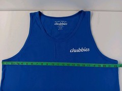 Chubbies Mens XXL Skys Out Thighs Out Blue Soto Tank Top Graphic Tee Sleeveless