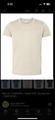 BELLA + CANVAS – Youth CVC Jersey Tee – 3001YCVC