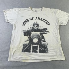 Sons of Anarchy Shirt Mens Extra Large White Biker Motorcycle TV Graphic Tee