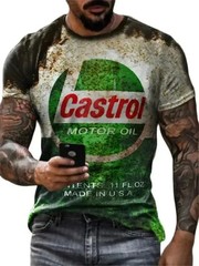 2025 Men’s T-shirts 3d Retro Printed Short Sleeve Tops Vintage Oil T Shirt
