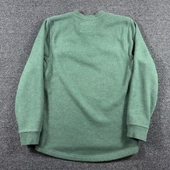 LL Bean Men’s Small Katahdin Iron Works Fleece Lined Henley Shirt Green Outdoors