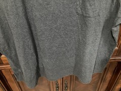 men’s 7xl big Kingsize crewneck s sleeve pocket tee shirt Heather Charcoal Grey