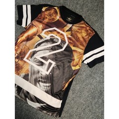Maxi Milian New York 2Pac Tupac Graphic T-Shirt Mens Large Black Hip Hop Y2K