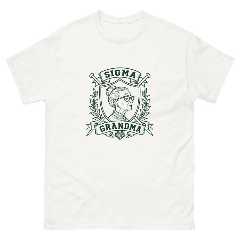 Sigma Grandma Shirt Funny Crest Graphic Tee Nana Grandmother Gift T-Shirt