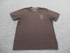 Howler Brothers Shirt Mens Small Brown Bros Cotton Polyester Aztec Mayan Logo