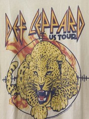 Def Leppard Pyromania USA Tour 1983 Men’s Medium Gilden T-Shirt Beige