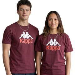 $50 KAPPA Burgundy ESTESSI Regular Fit Short Sleeve Logo T-SHIRT Soccer Jersey