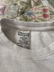 Marvel Tee Shirts. 2 Size M. 3 Size L All with Stain On Them See Photos