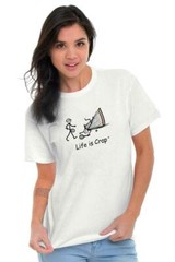 Life is Crap Tennis Net Fail Sports Athletic Womens or Mens Crewneck T Shirt Tee