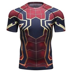 Spiderman 3D T-Shirts Short Sleeve Polyester Quick Dry Breathable Jerseys