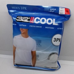 3 pk 32 Degree COOL CREW NECK Short sleeve White under shirt Stay Dry Keep Cool!