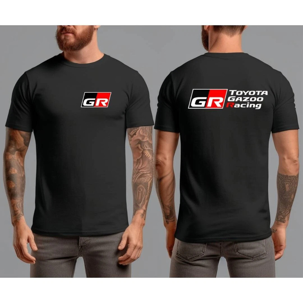 Toyota GR Gazoo Racing Logo Tshirt Front and Back Unisex Black Tee T-Shirt S-5XL