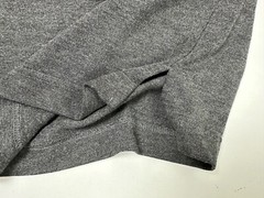 Vintage 90s V-Neck Shirt Men Large Minimal Gray Heavy Rayon Blend Robert Stock