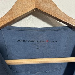 John Varvatos Short Sleeve T Shirt Mens M Blue Round Neck Cotton Modal