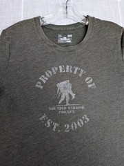 Under Armour Freedom Wounded Warrior Project Shirt Mens Small Gray Spots Rread*