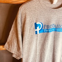 Jerzees Dri-Power Mens XL Gray ProTailored Physical Therapy T-Shirt, Ft Wayne IN