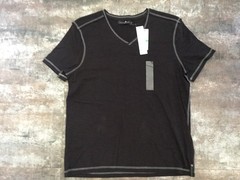 Men’s Shirt Calvin Klein Sz L Pullover V Neck Straight Hem Black New NWTs