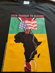 Hanes Vintage 90s Men’s USA Political Anti Slavery T-shirt Black Size Large