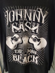 Johnny Cash Mens Black T Shirt 2XL The Man in Black