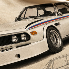THE GT – BMW 3.0 CSL (1973) – Analog Automotive Heavyweight Tee