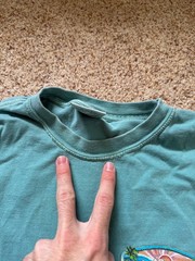 Ron Jon Surf Shop Orlando Mens Turquoise Surfer Beach Graphic Shirt L – Flaws