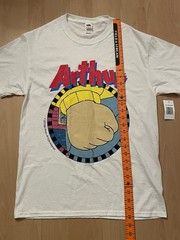 Vintage 2001 Arthur Graphic Fist T-shirt White Medium Meme Fruit of the Loom