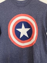 MARVEL Captain America Shield Short Sleeve Crewneck T-Shirt Adult S Cotton/Poly
