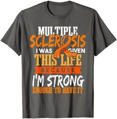 Orange Ribbon Ms Multiple Sclerosis Awareness Month T-Shirt
