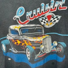 VTG Cruisin’ Hot Rod 1987 Single Stitch 80s Graphic Tee Size XL