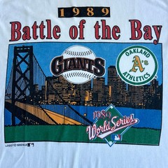 Vintage 1989 Battle of the Bay World Series T Shirt MLB USA Large