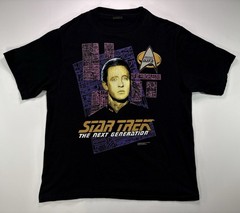 VNG Star Trek Next Generation Lt. Commander Data 1991 XL TShirt Black Single USA