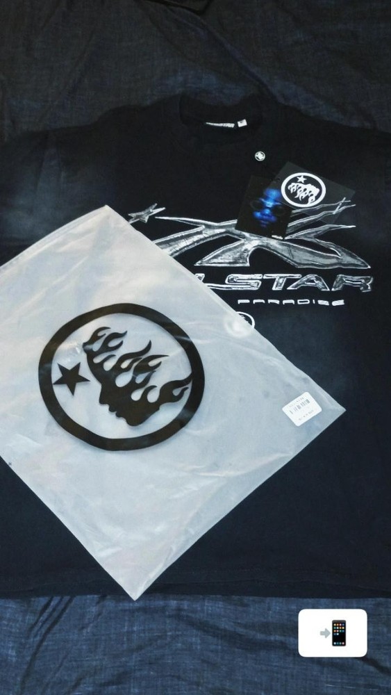 HellStar Men’s Size L Black Crew Neck Short Sleeve Graphic Logo T-Shirt