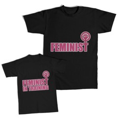 Dad and Son Matching Outfits Clothes Feminist Female Symbol – in Training Female