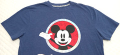 Disney Mickey Mouse Men’s Large T-Shirt 100 Years Of Wonder Logo Heather Blue
