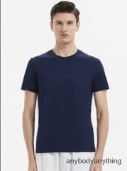 Men’s 100% Mercerized Cotton T-shirt Crew Collar Short Sleeves Casual Basic Tops