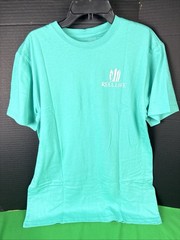 Reel Life Men’s Short Sleeve Graphic Tee Size Medium Teal