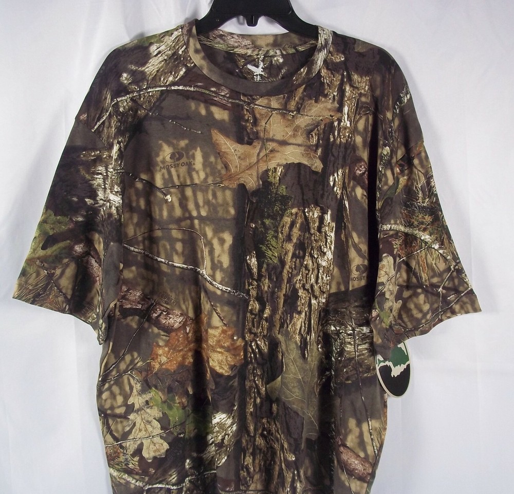 Mossy Oak Men’s 2XL Natural Camo Print T-shirt Hunting NWT