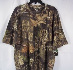 Mossy Oak Men’s 2XL Natural Camo Print T-shirt Hunting NWT