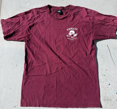 Men’s Obey T-Shirt Red Propaganda Logo L Streetwear Art Skull Graffiti HOLE 90s