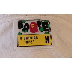 A Bathing Ape BAPE White College Logo Ape Head Graphic T-Shirt Mens Size M
