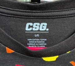 CSG NEW Men’s Graphic T-Shirt Large Abstract Paint Splatter Black Multi Color 🔥